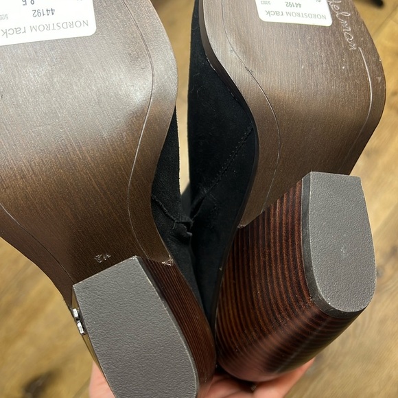 NWOB Sam Edelman Agnes Black Suede Western Bootie Size 8 1/2 - Picture 8 of 10